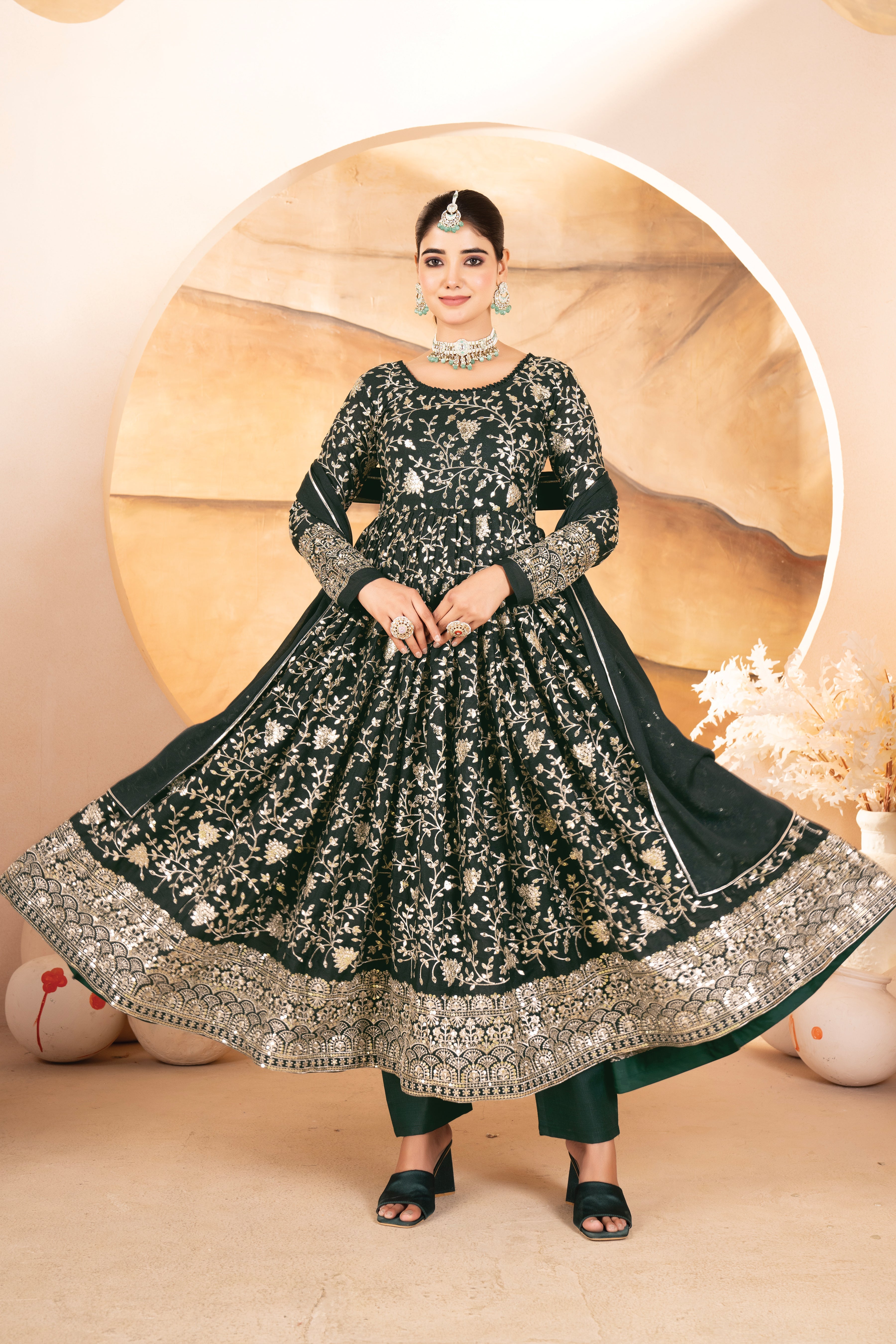 Eloriya Ellie's Party Wear Anarkali Suit Set - XS [34] | Eloriya India