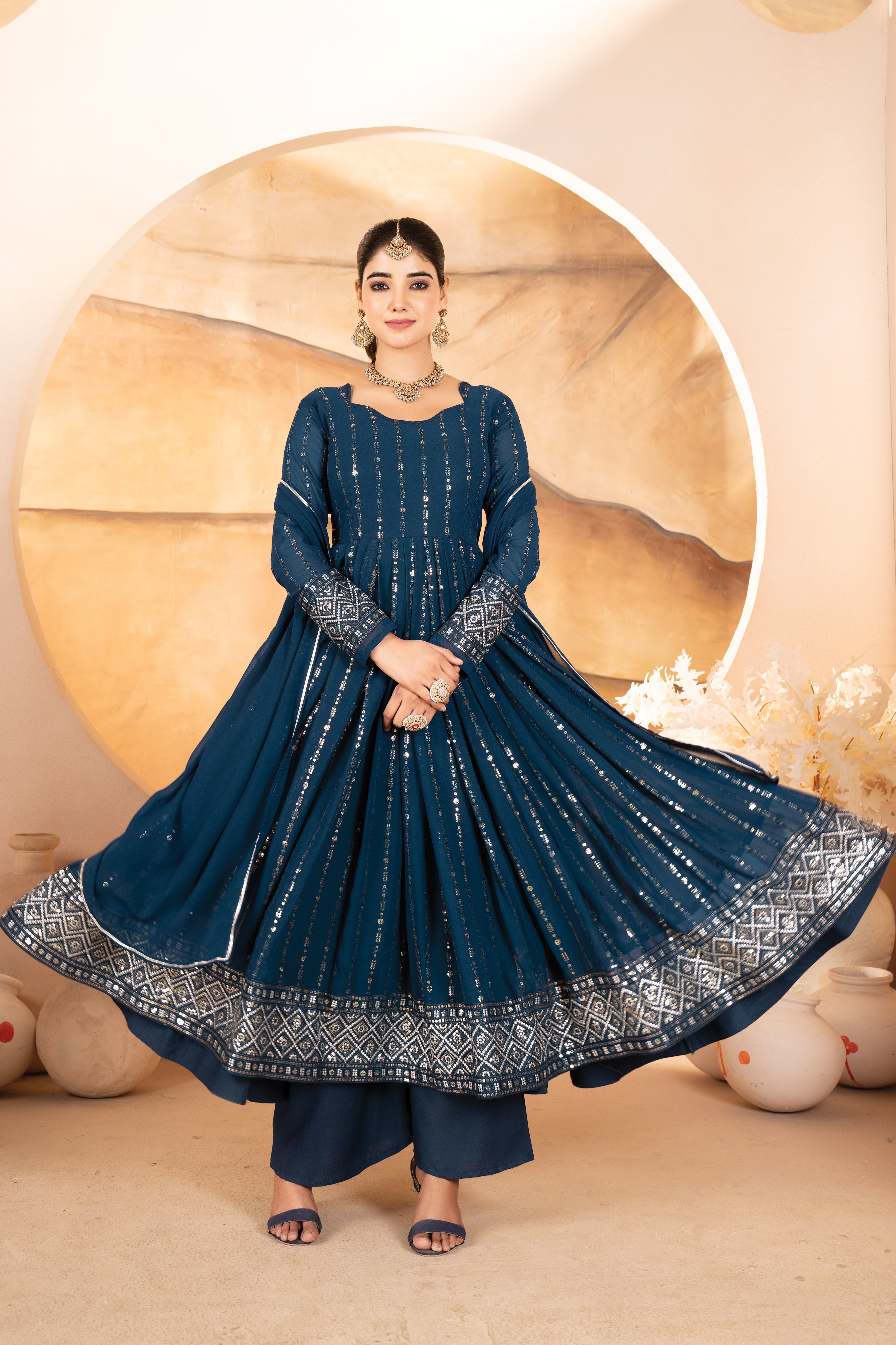 Eloriya Ashley's Anarkali Suit Set - M [38] | Eloriya India