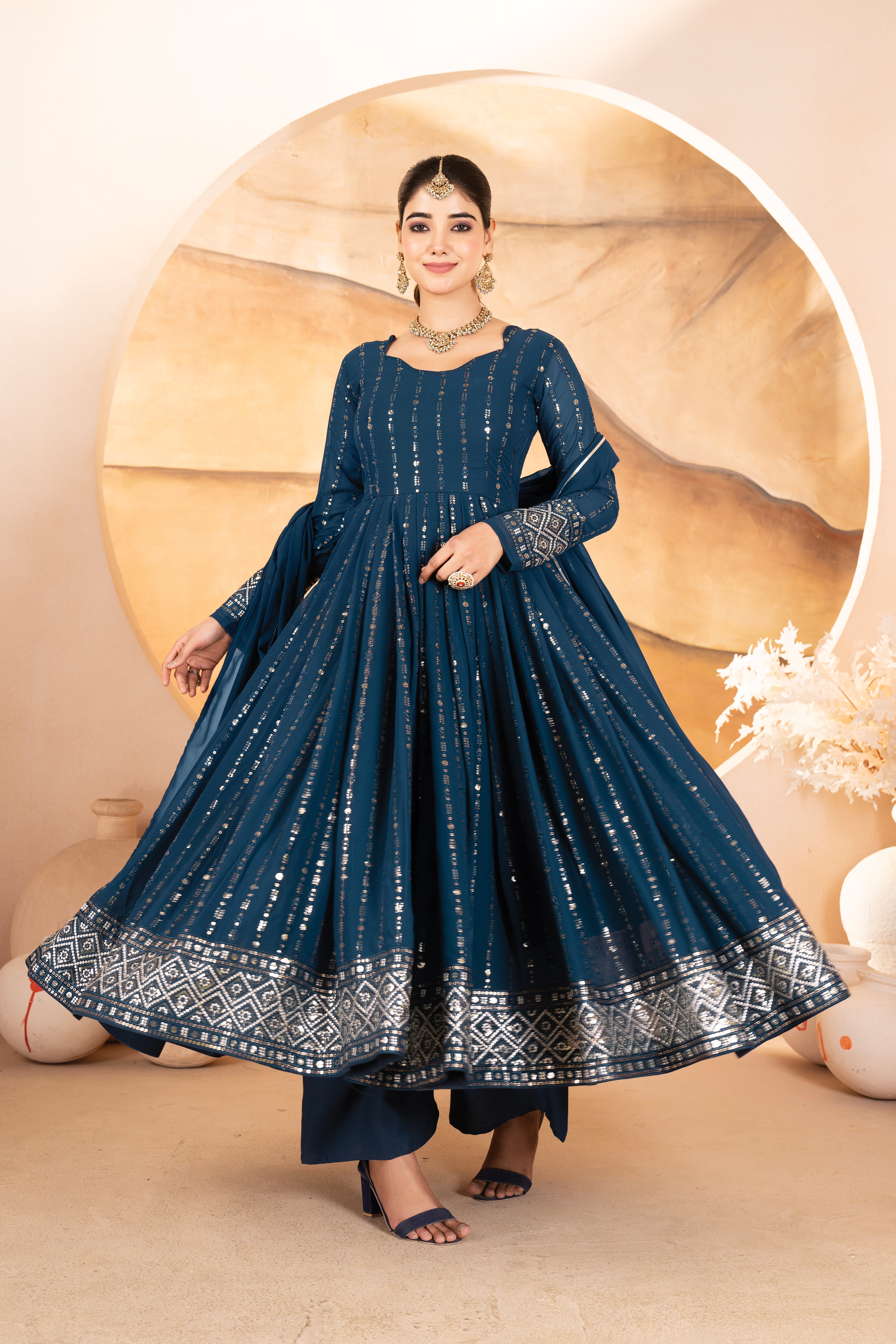 Eloriya Ashley's Anarkali Suit Set - XS [34] | Eloriya India