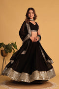 Eloriya Kalavati's Black Lehenga Choli - Default Title | Eloriya India