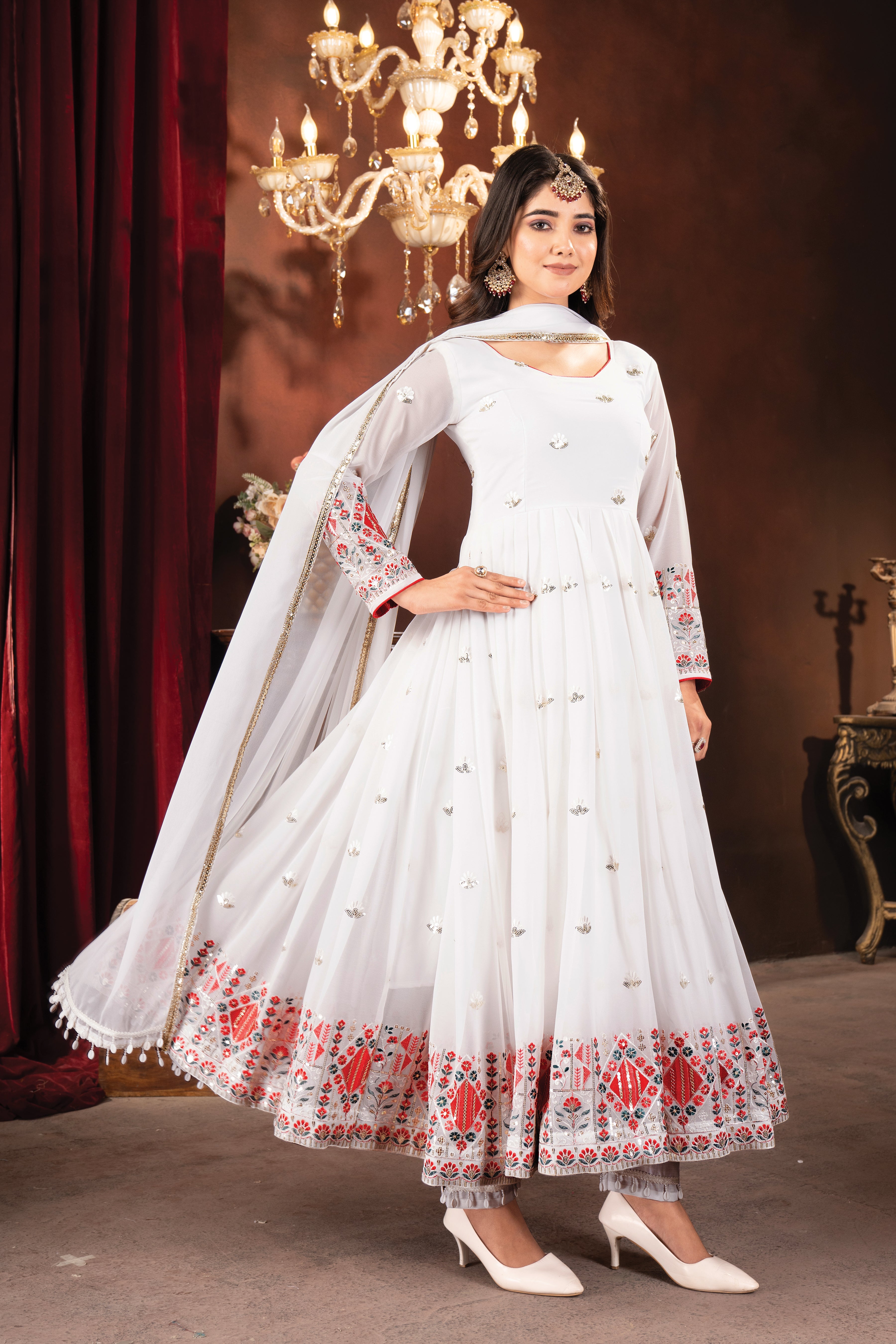 Eloriya Hazel's Anarkali Partywear Suit Set - S [36] | Eloriya India