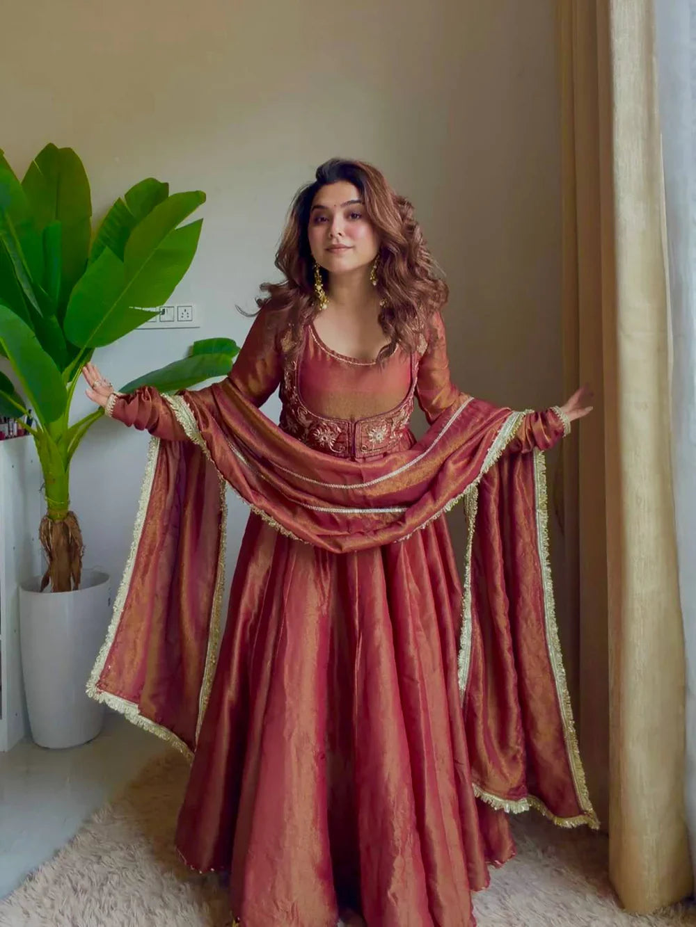 Eloriya Mita Heavy Traditional Embroidered Koti Anarkali Suit Set - S [36] | Eloriya India