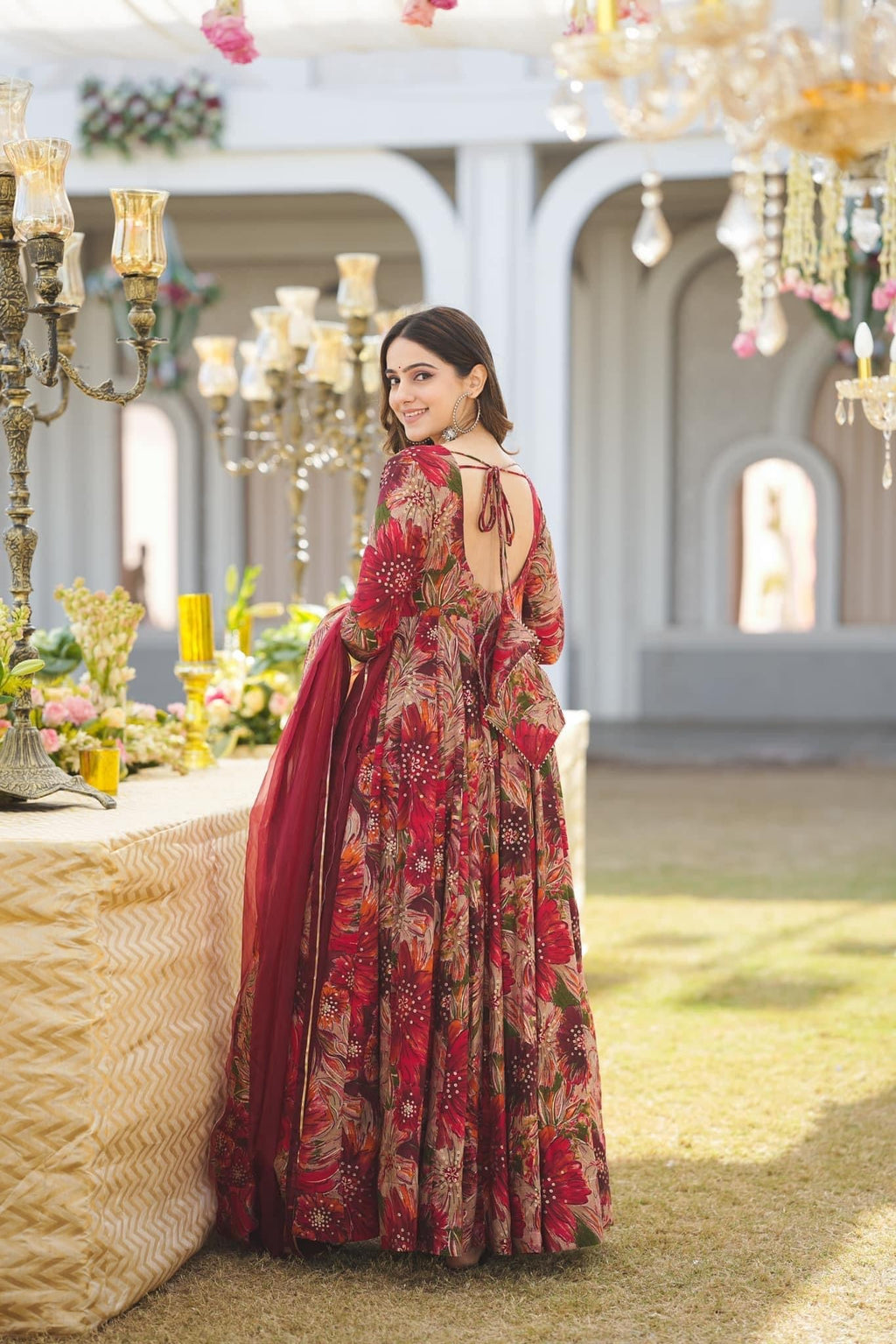 Eloriya Salisha Premium Quality Maxi Anarkali Suit Set - XL [42] | Eloriya India