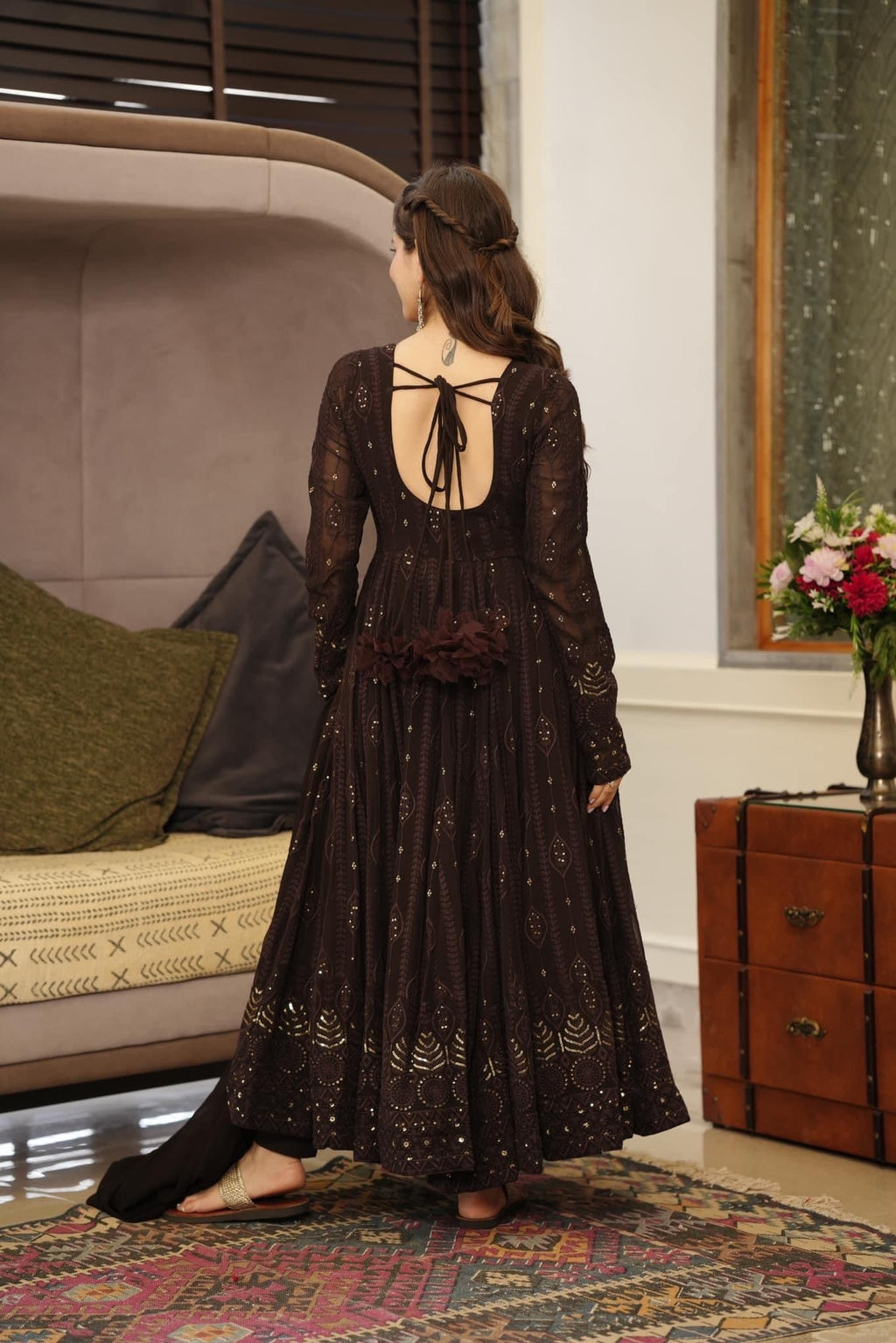 Eloriya Sanaya's' Black Or Red Suit Set - 101 - S [36] | Eloriya India
