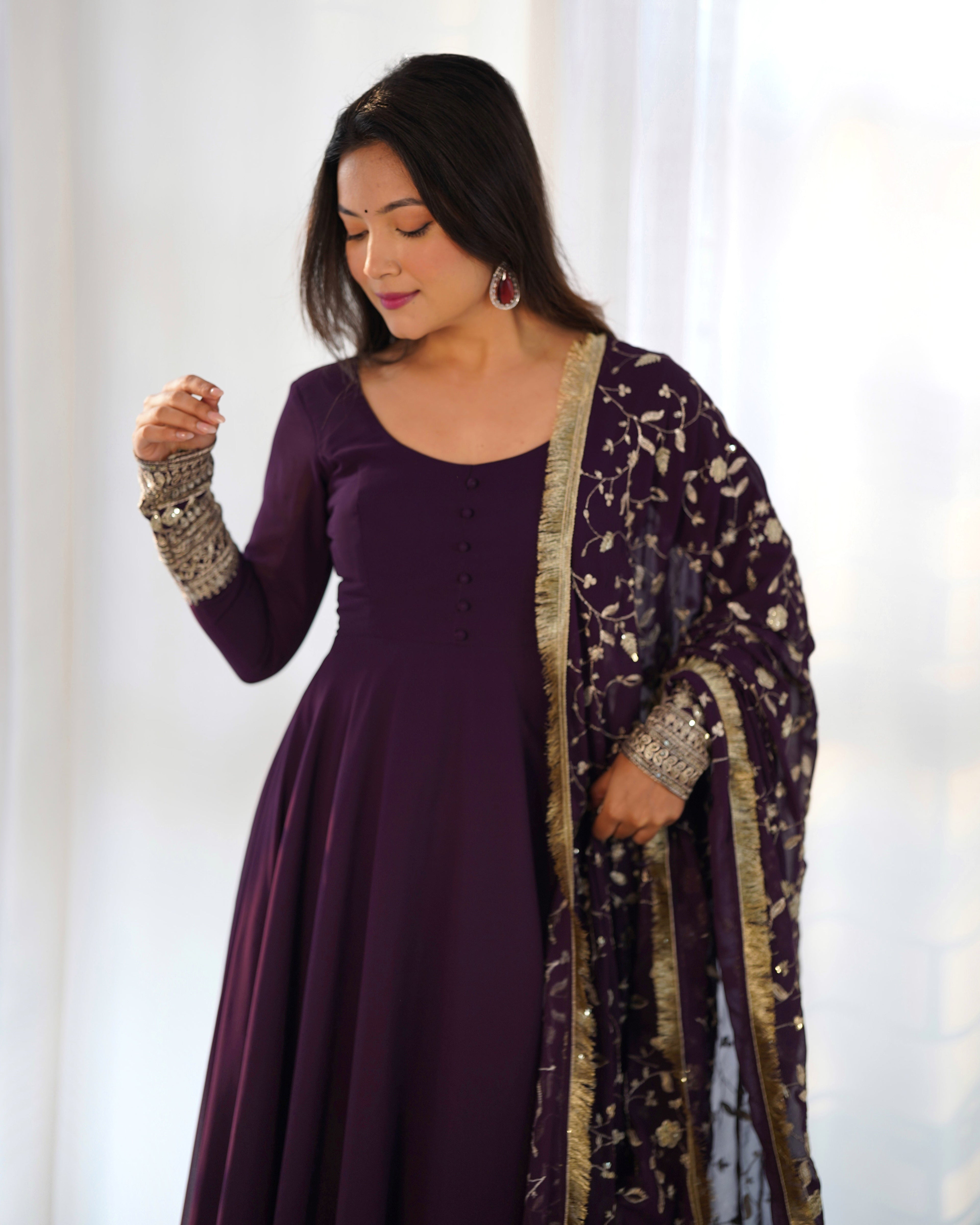 Eloriya Malini's Beutifull Fancy Anarkali Suit Set - S | Eloriya India