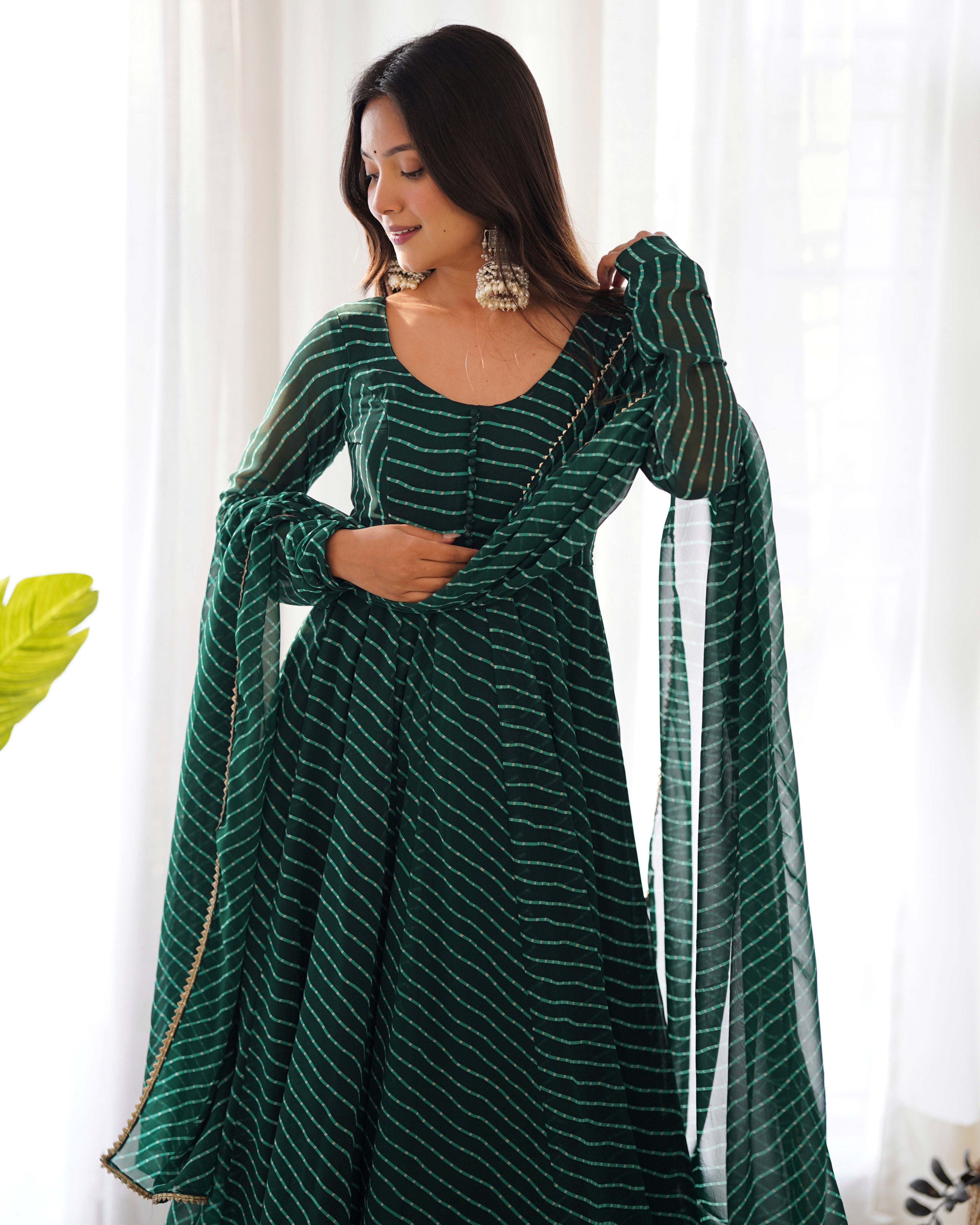 Eloriya Premium Quality Silk Gown Anarkali Suit Set | Eloriya India