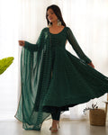 Eloriya Premium Quality Silk Gown Anarkali Suit Set - XS(34) | Eloriya India