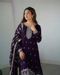 Eloriya Purple Color Premium Quality Suit Set Dt -273 - Purple | Eloriya India