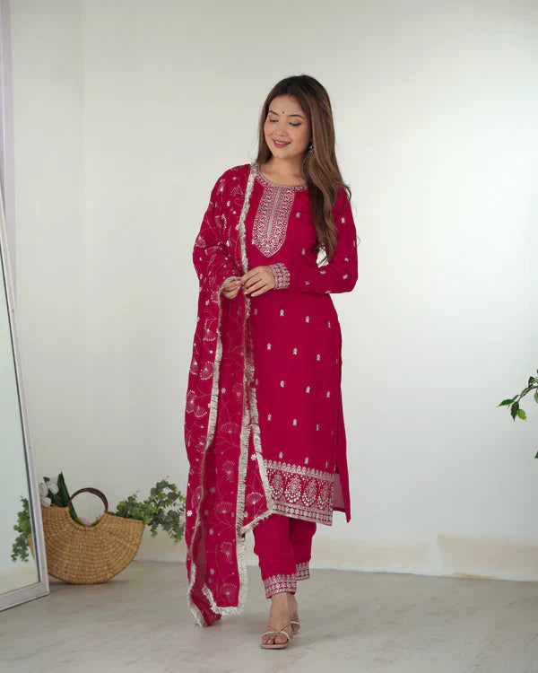 Eloriya Premium Quality Suit Set - Purple | Eloriya India