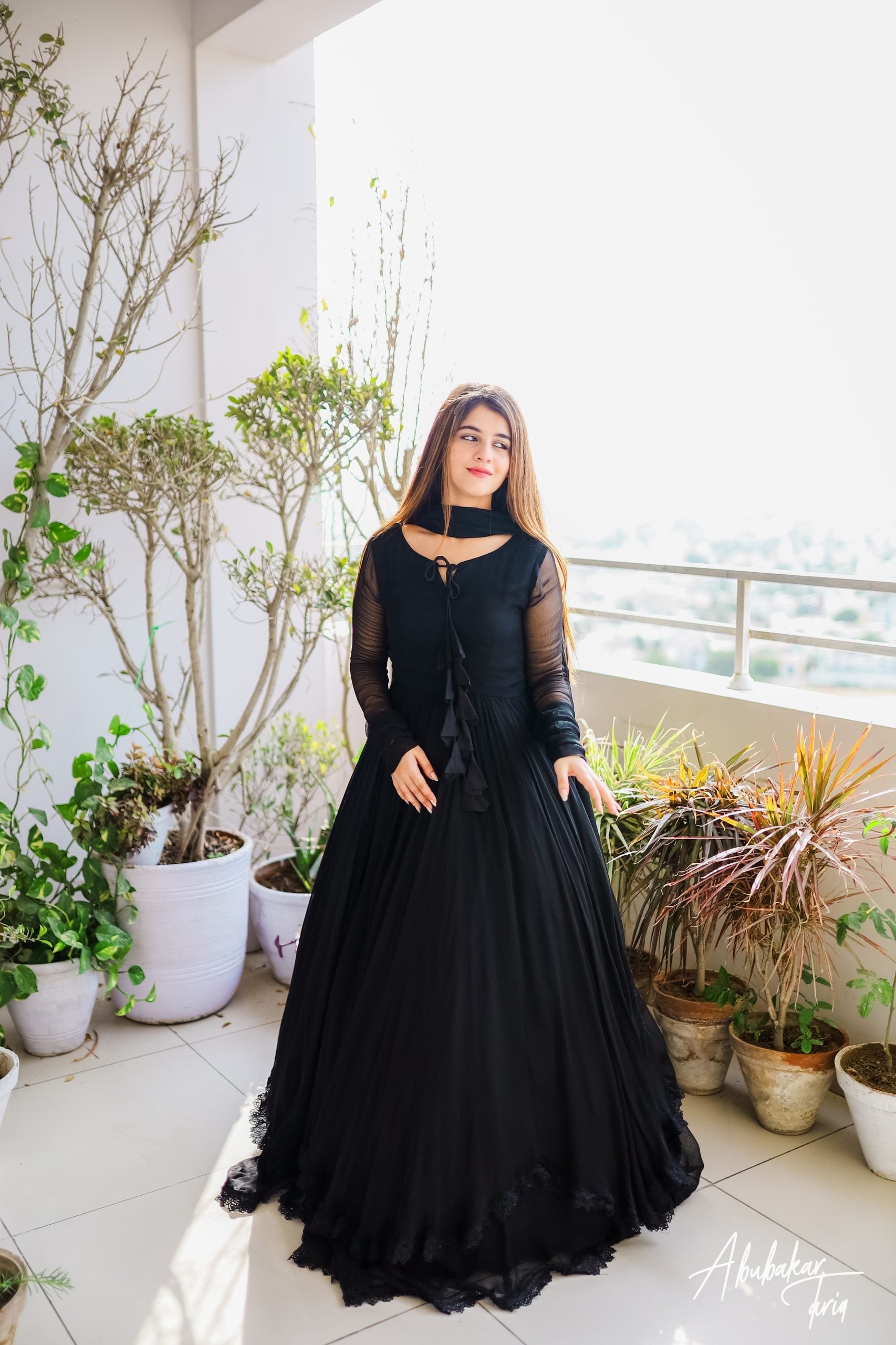 Eloriya Maxi Long Flair With Less Border Set With Dupatta Set. Ay-114 - M [38] | Eloriya India