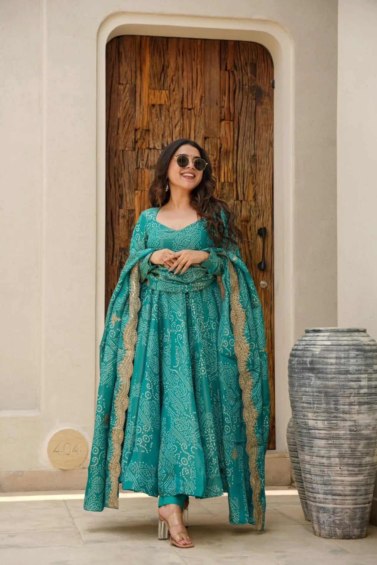 Eloriya Magic Green Coloured Anarkali Suit - XL [42] | Eloriya India
