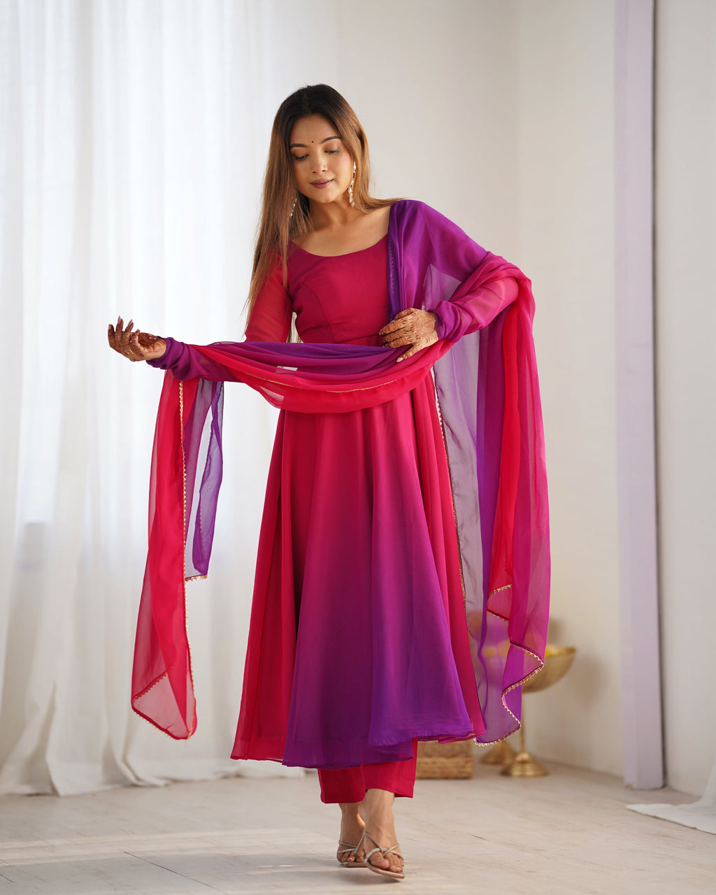 Eloriya Premium And Lightweight Anarkali Suit Set - M [38] | Eloriya India