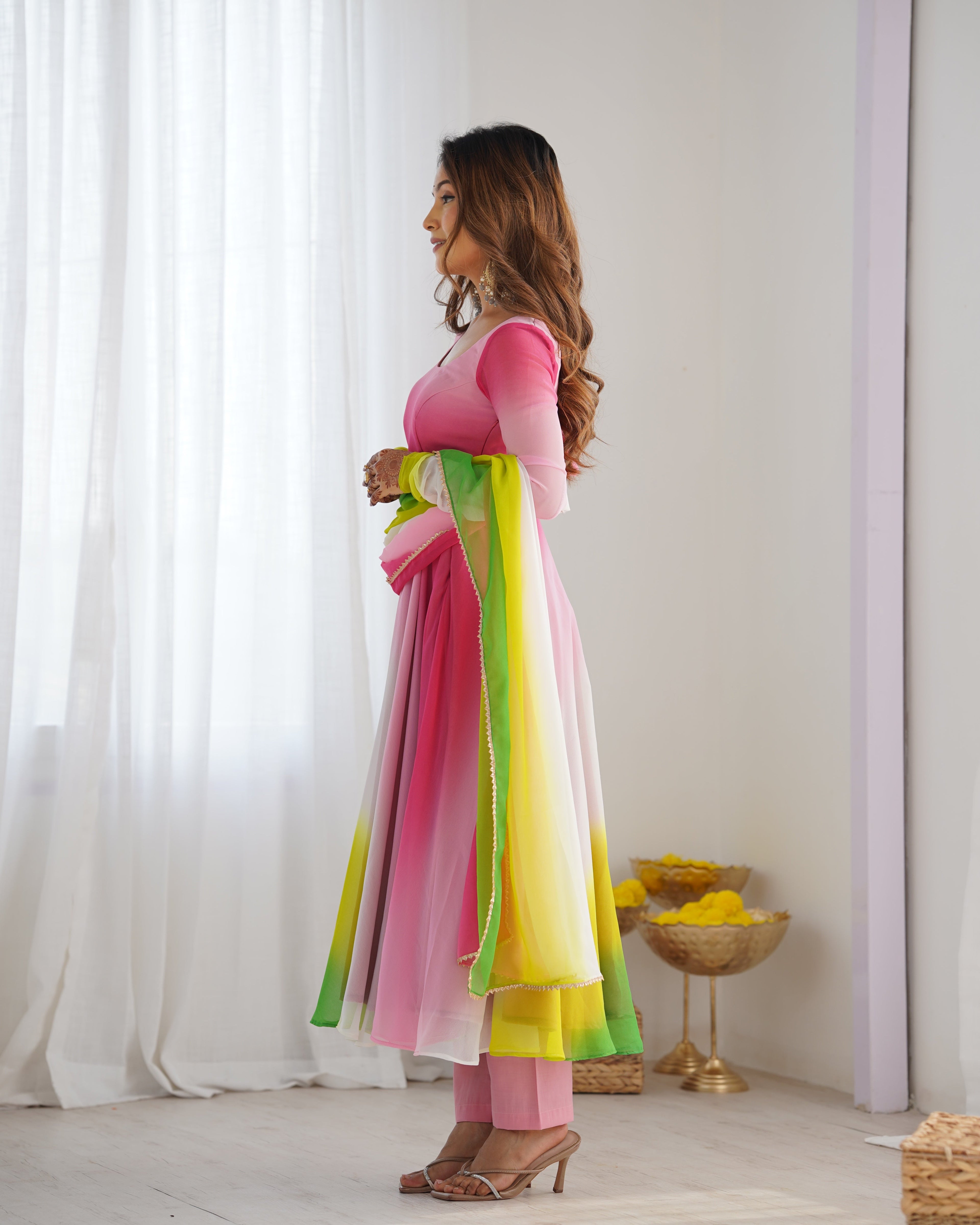 Eloriya Premium Quality Anarkali Suit Set - 2XL [44] | Eloriya India