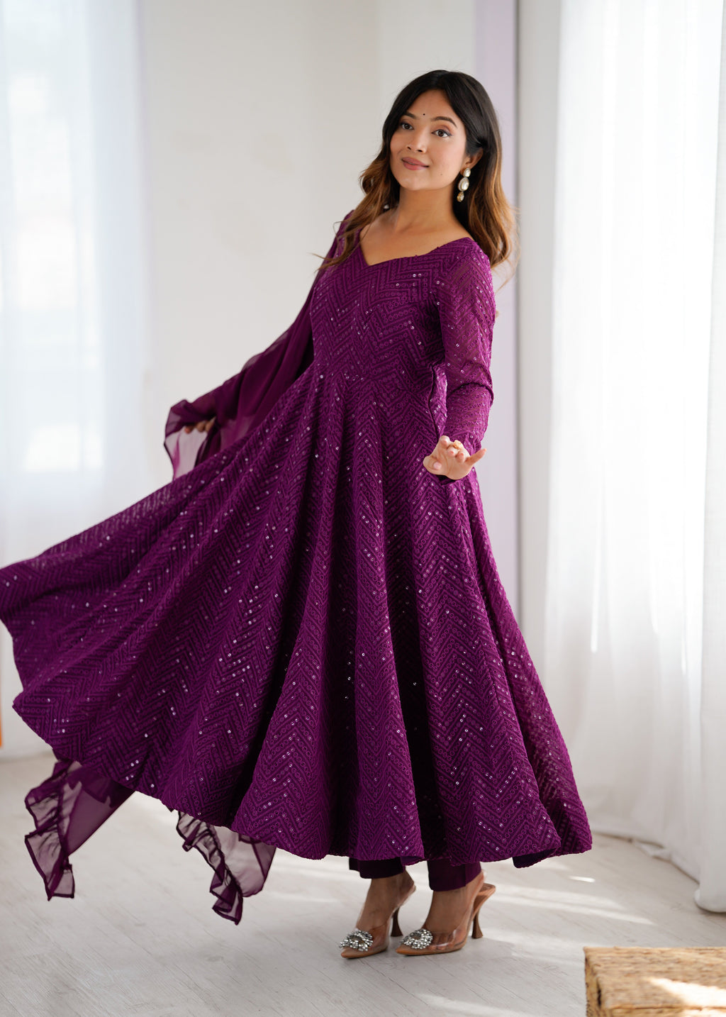 Eloriya Saiyaara Premium Anarkali Suit Set - S [36] | Eloriya India
