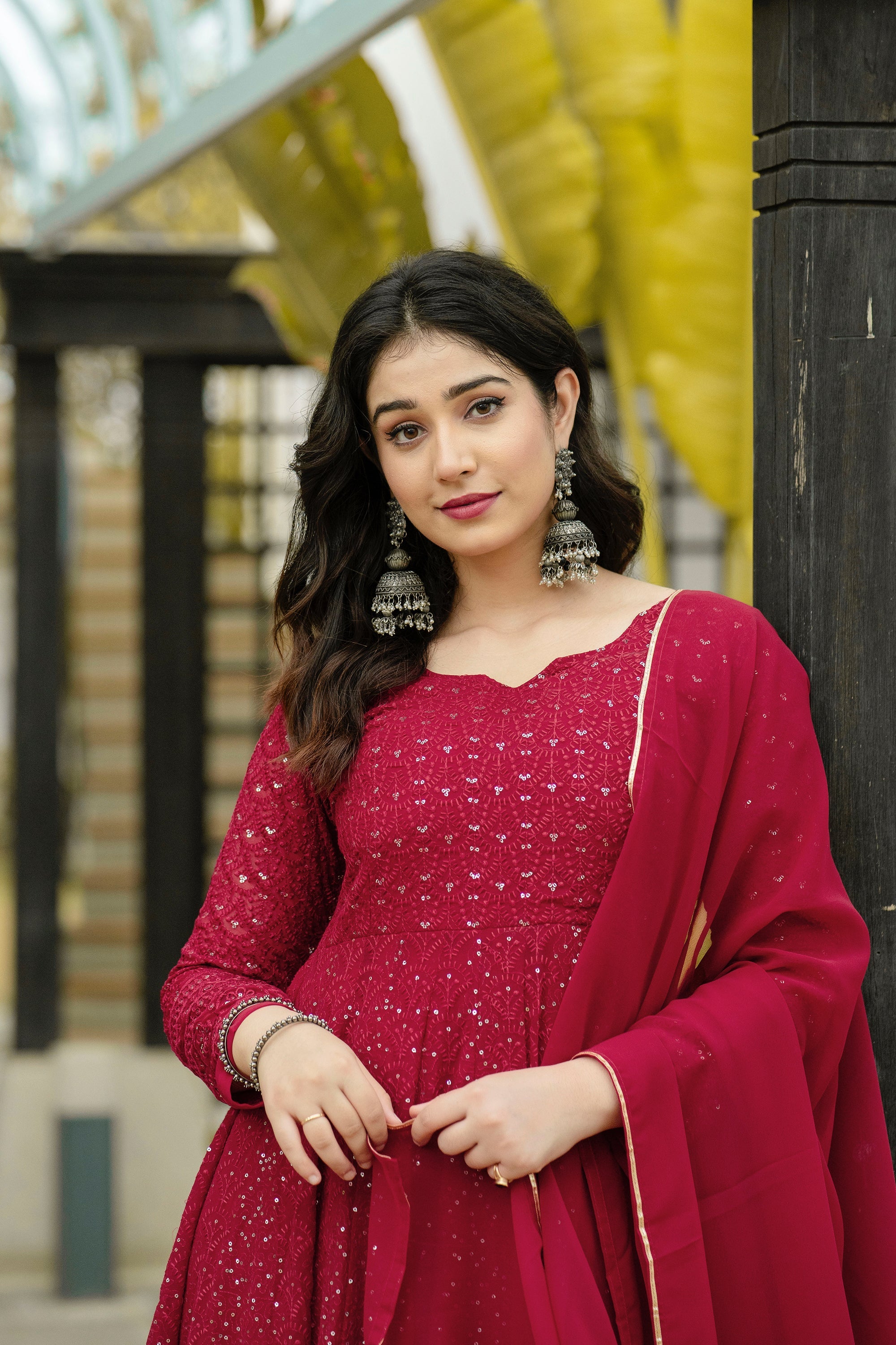 Eloriya Sunheri Fux Georgette Suit Set - 6013 | Eloriya India