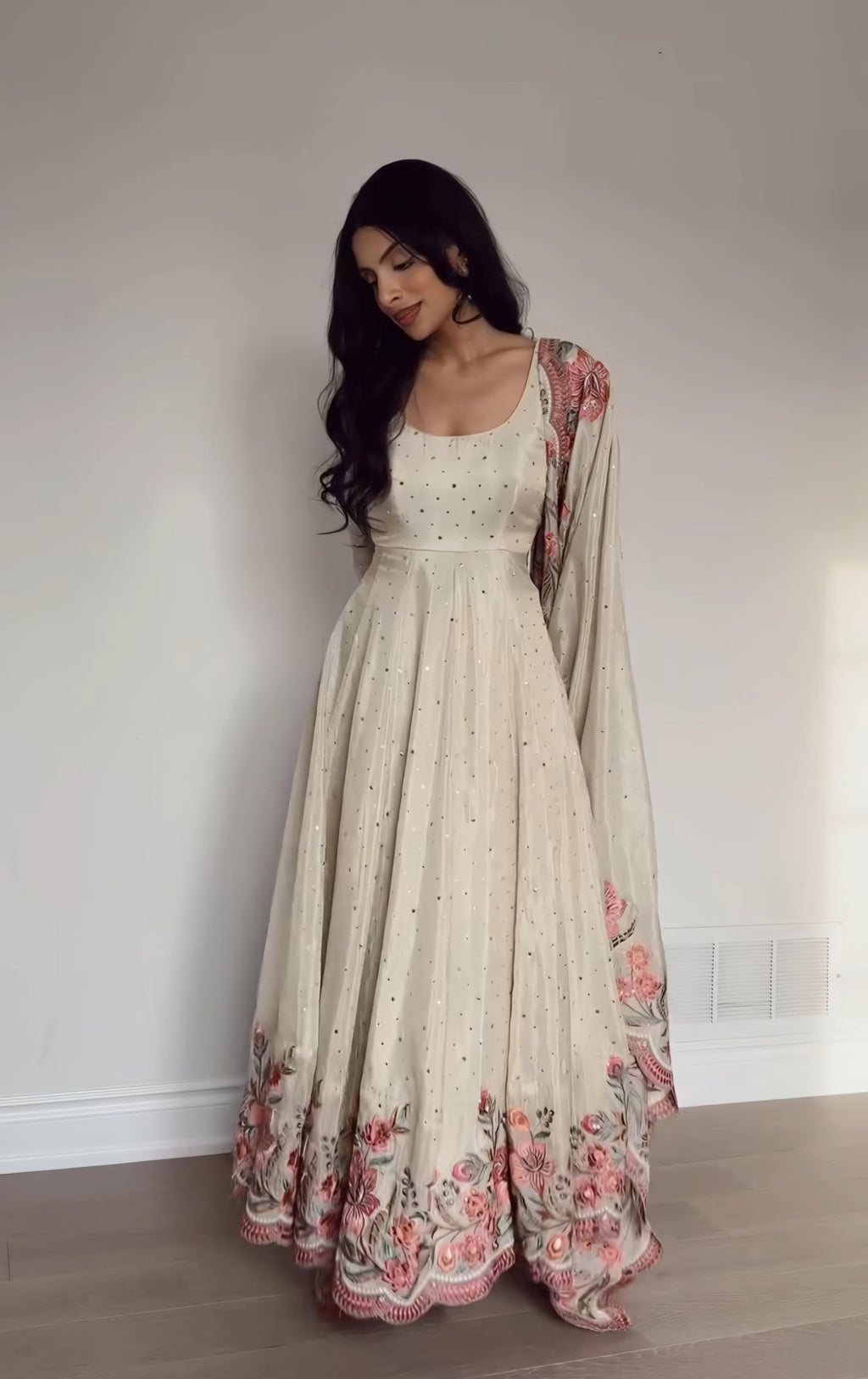 Eloriya Aarushi Heavy Pure Vichitra Silk Gown - XL [42] | Eloriya India