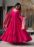 Eloriya Royal Roman Silk Fully Flared Anarkali Suit Set - S [36] | Eloriya India