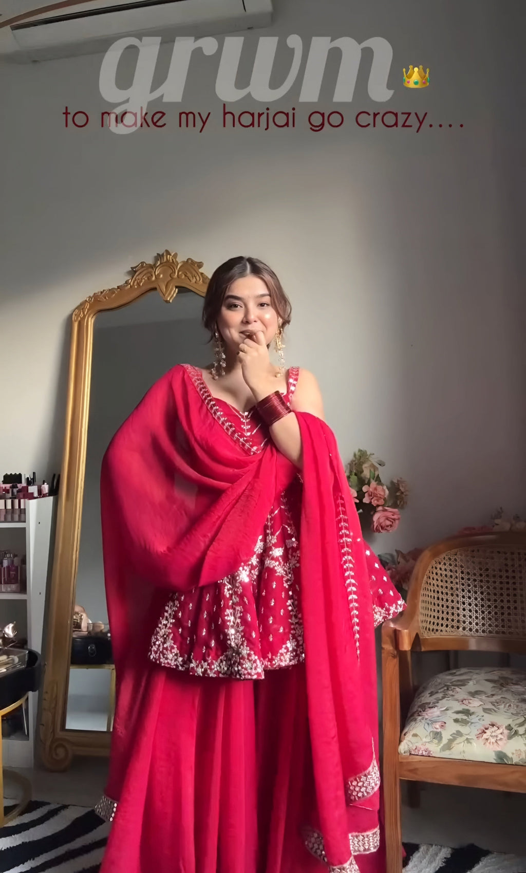 Eloriya Neha S Pink Slit Sharara Suit Set - S [36] | Eloriya India