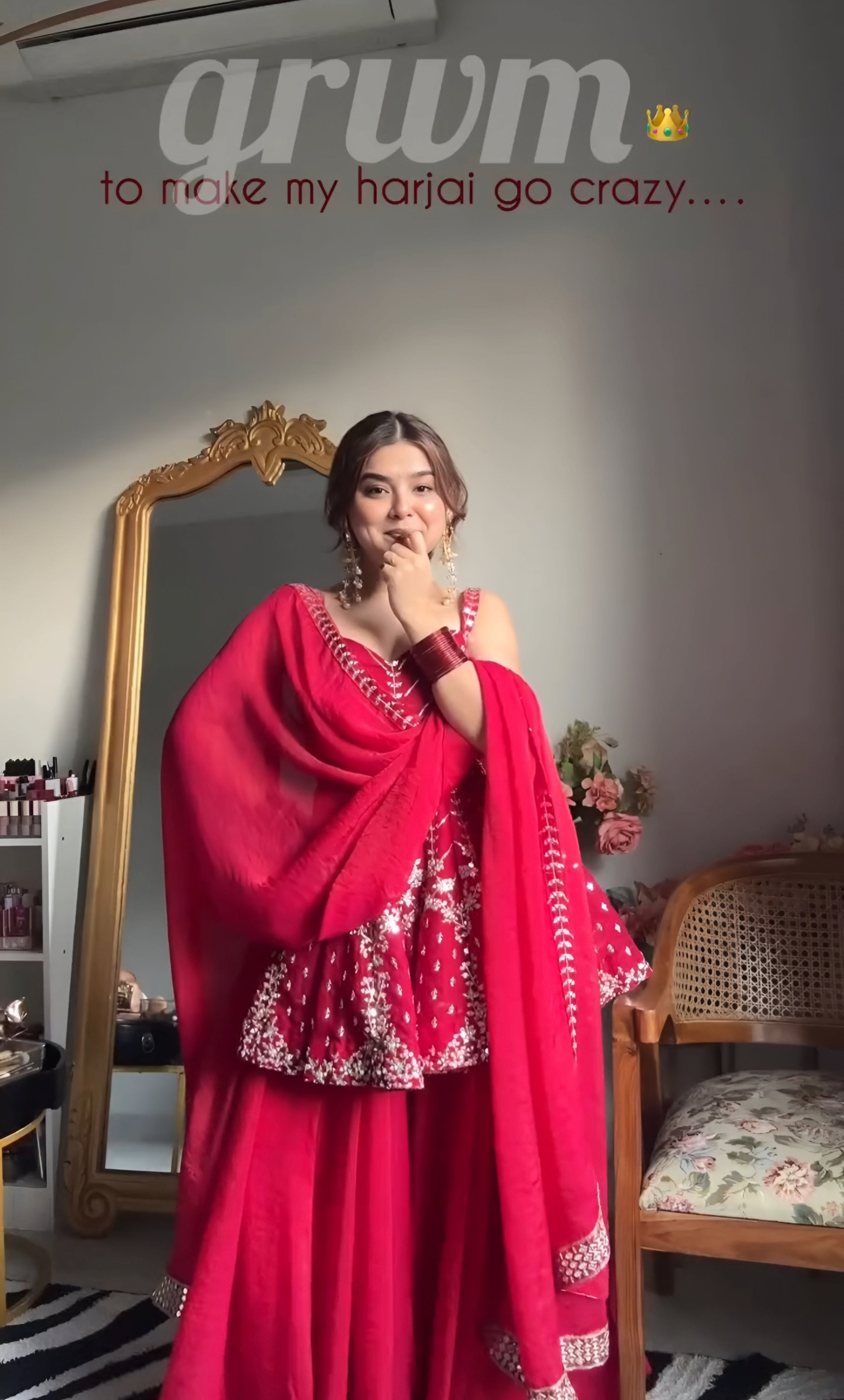 Eloriya Neha S Pink Slit Sharara Suit Set - S [36] | Eloriya India