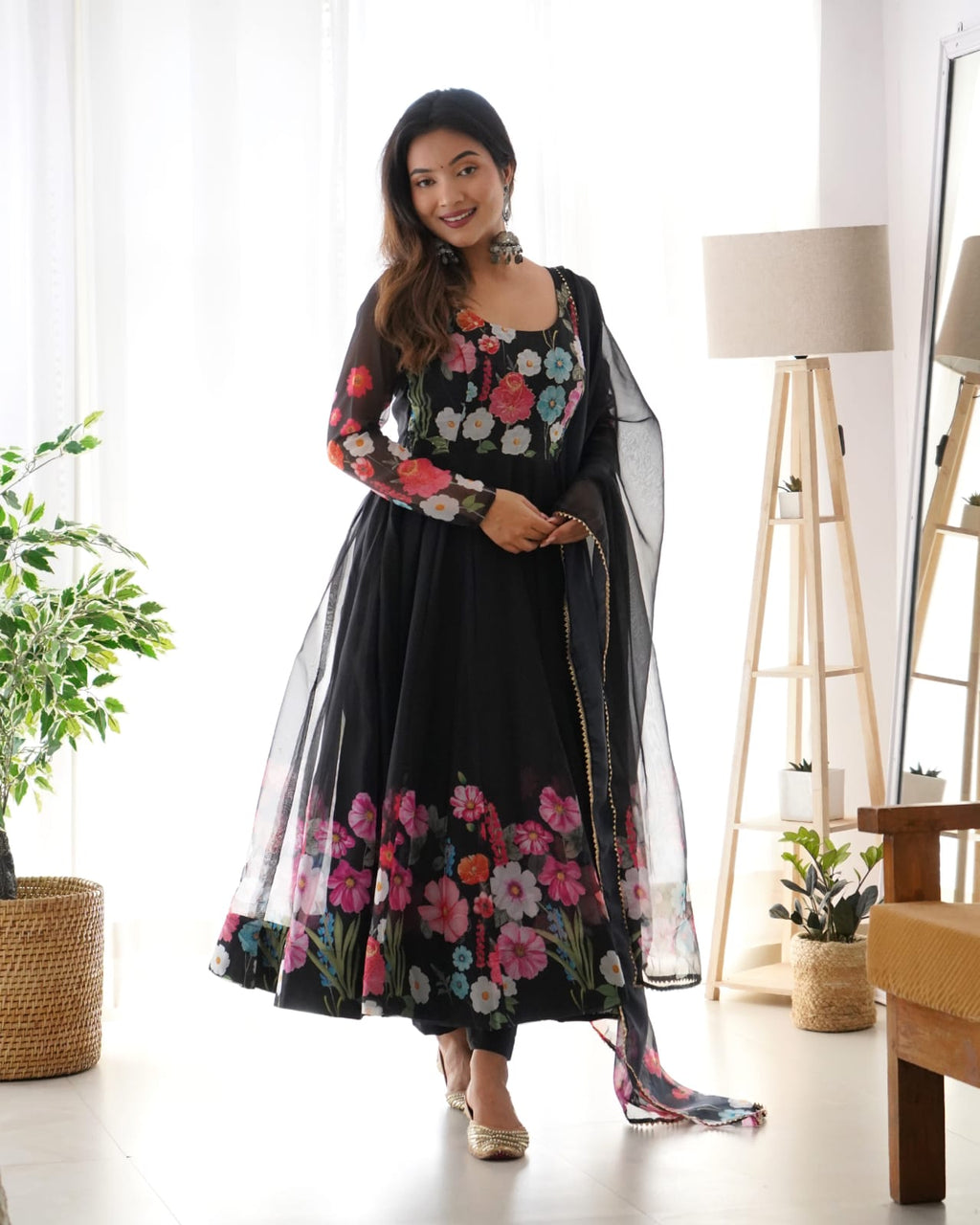 Eloriya Madhuri's Ready To Wear Black Suit Set - XL(42) | Eloriya India
