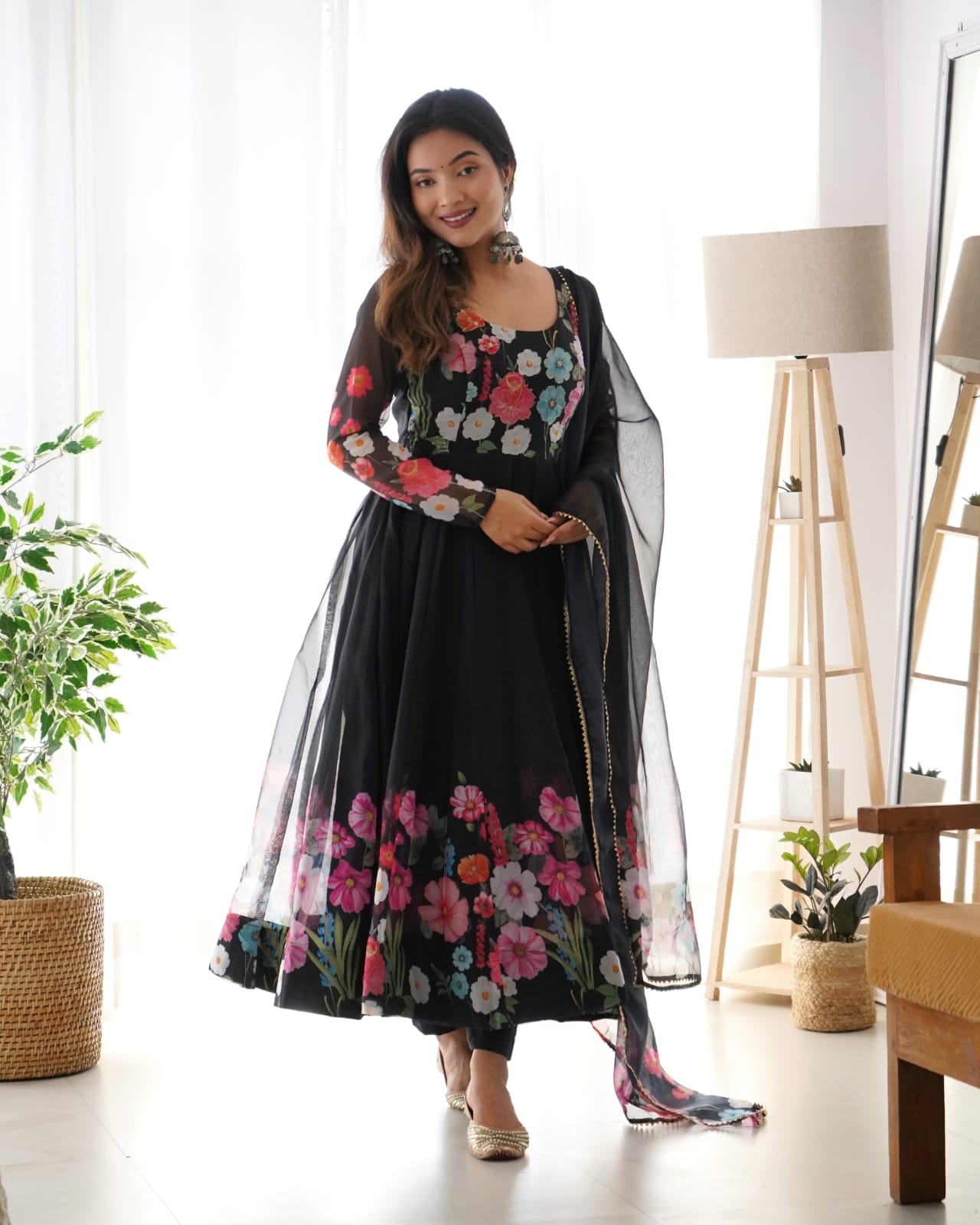 Eloriya Madhuri's Ready To Wear Black Suit Set - XL(42) | Eloriya India