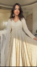 Eloriya Aniska's Lakhnawi Premium Anarkali Suit Set - S [36] | Eloriya India