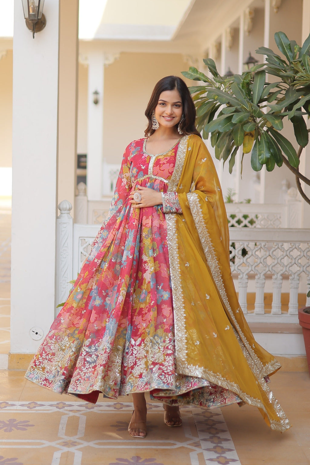 Eloriya Premium Quality Anarkali Suit Set - XS [34] | Eloriya India