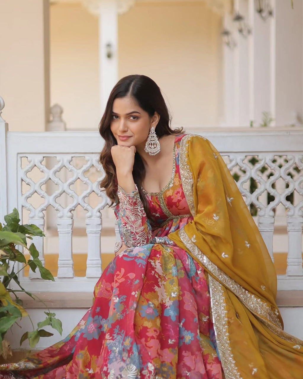 Eloriya Premium Quality Anarkali Suit Set - M(38'') | Eloriya India