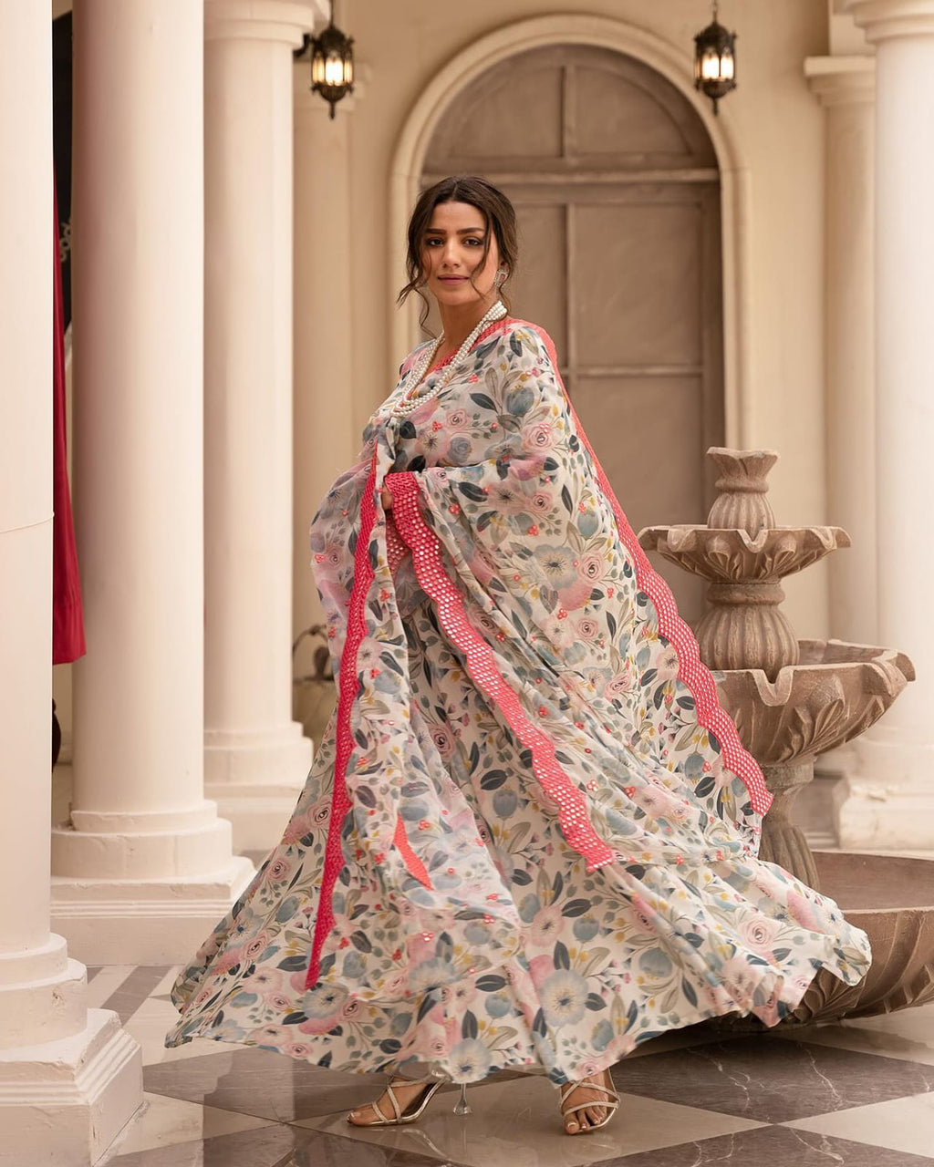 Eloriya Heena's Printed Desiner Suit Set - S [36] | Eloriya India