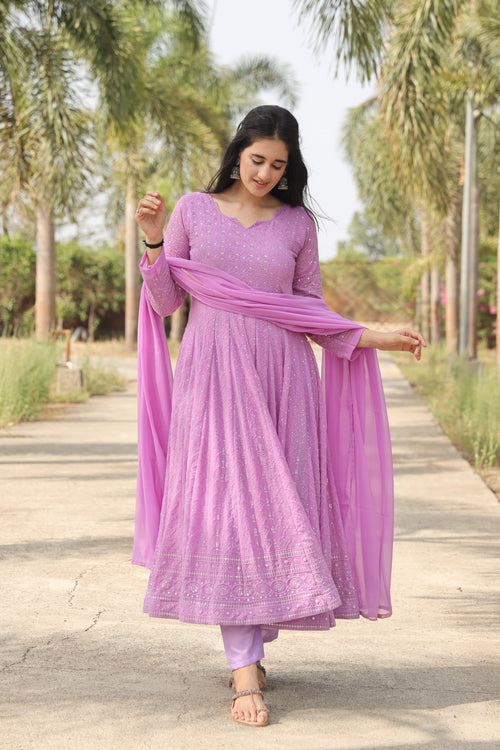 Eloriya Aadhya's Purple Suit - M [38] | Eloriya India