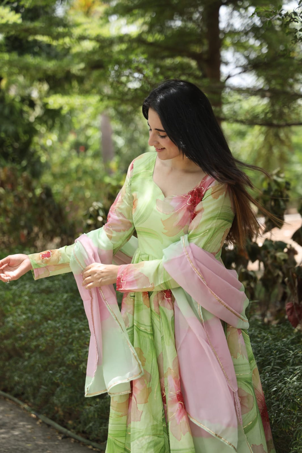Eloriya Nidhi's Multi Pista Coloured Anarkali Suit Set - 07 - S [36] | Eloriya India