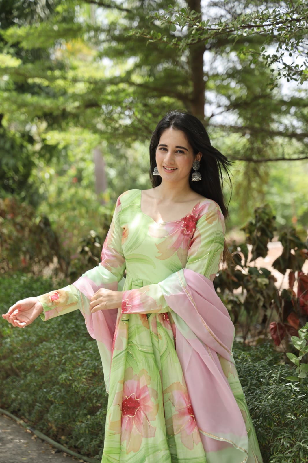 Eloriya Nidhi's Multi Pista Coloured Anarkali Suit Set - 07 | Eloriya India