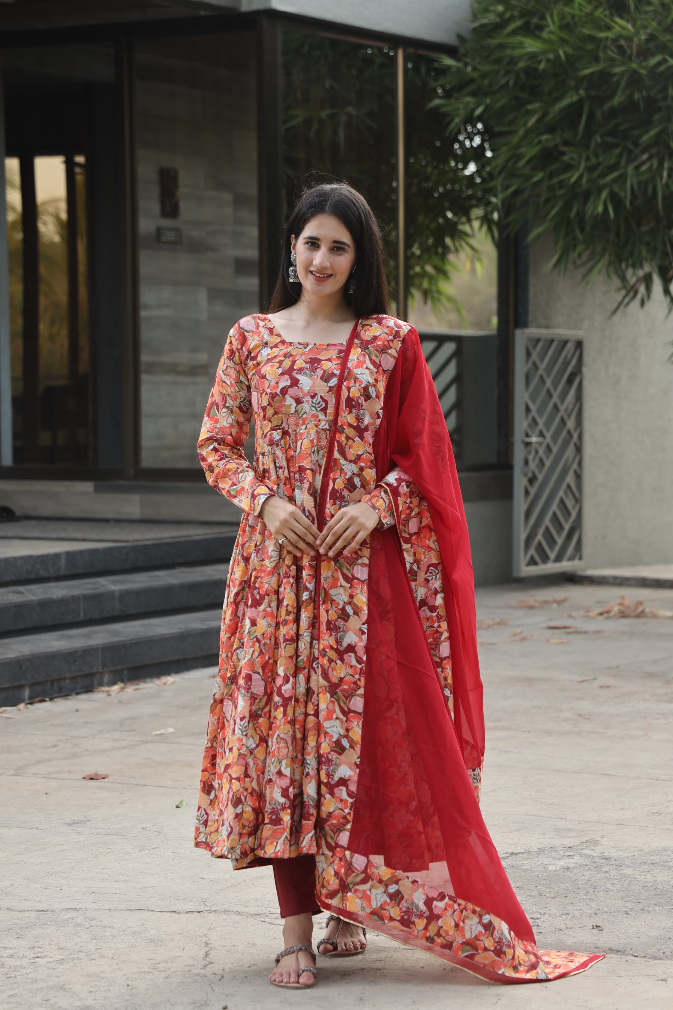Eloriya Charmi's Multi Coloured Anarkali Suit - XS [34] | Eloriya India