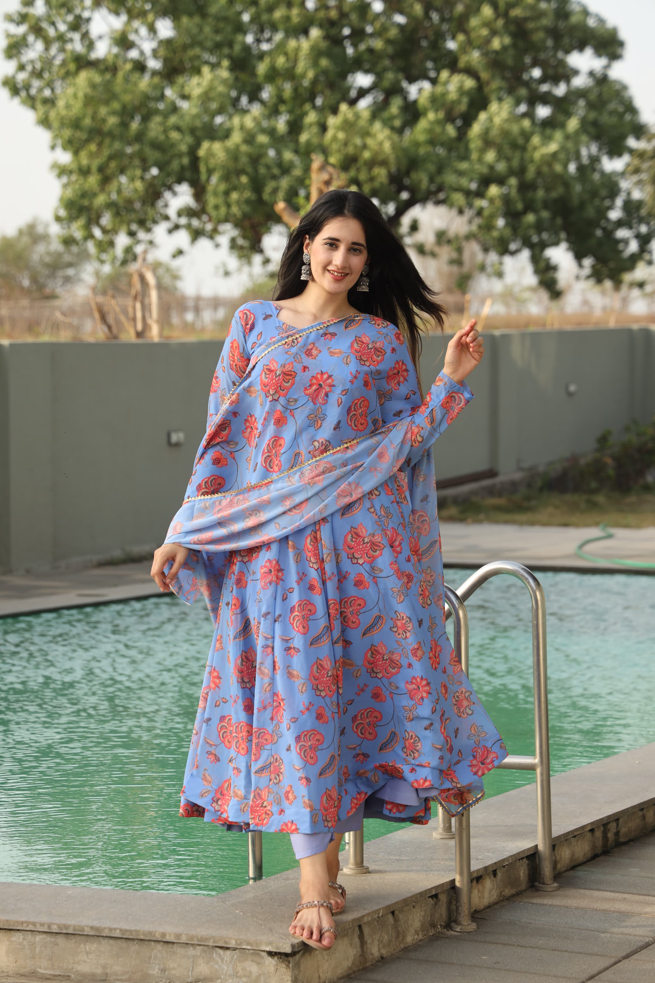 Eloriya Chandani's Sky Blue Suit - S [36] | Eloriya India