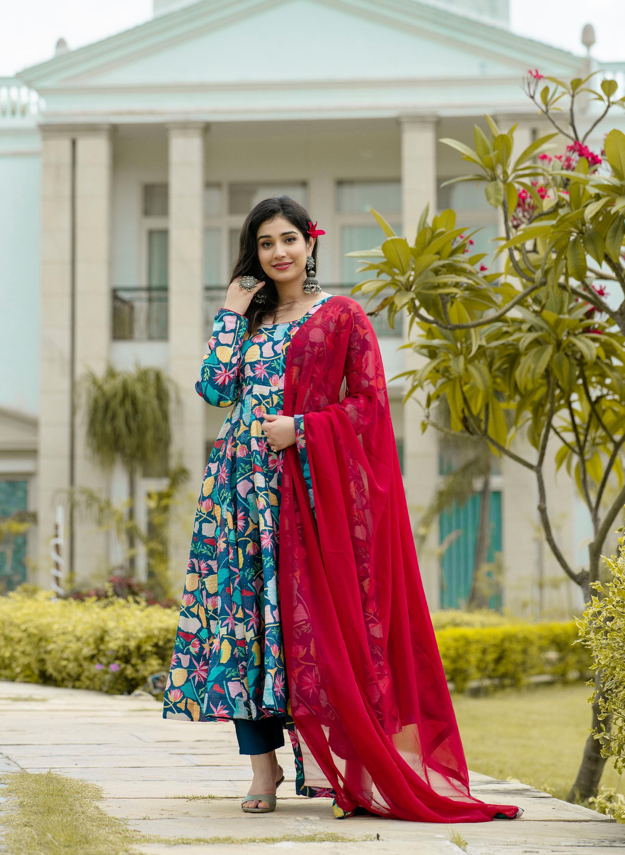 Eloriya Radhika's Anarkali Suit Set 6017 - S [36] | Eloriya India
