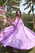 Eloriya Vedika's Purple Coloured Premium Quality Anarkali Suit Set - XS [34] | Eloriya India