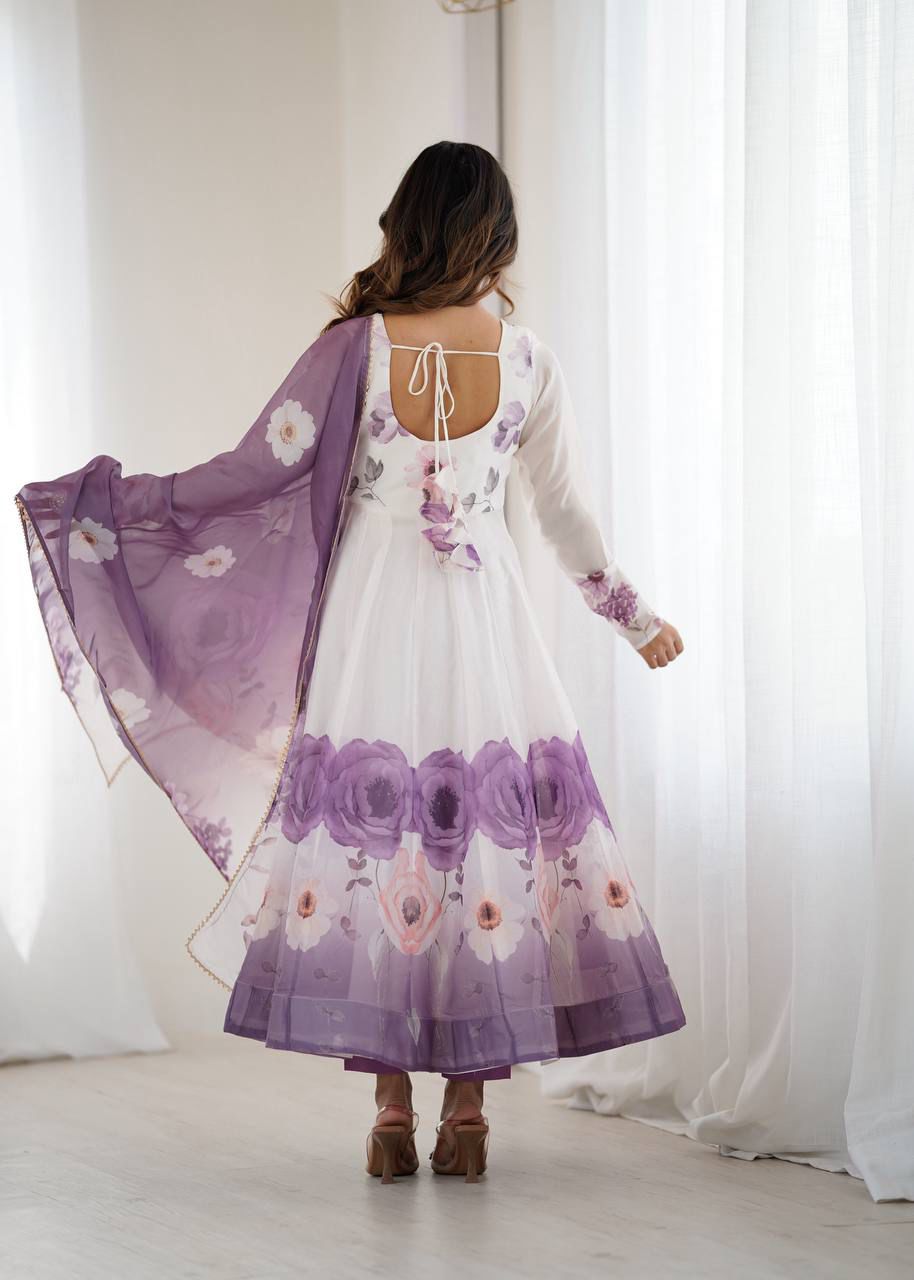 Eloriya Jiyara Violet Color Anarkali Suit Set | Eloriya India