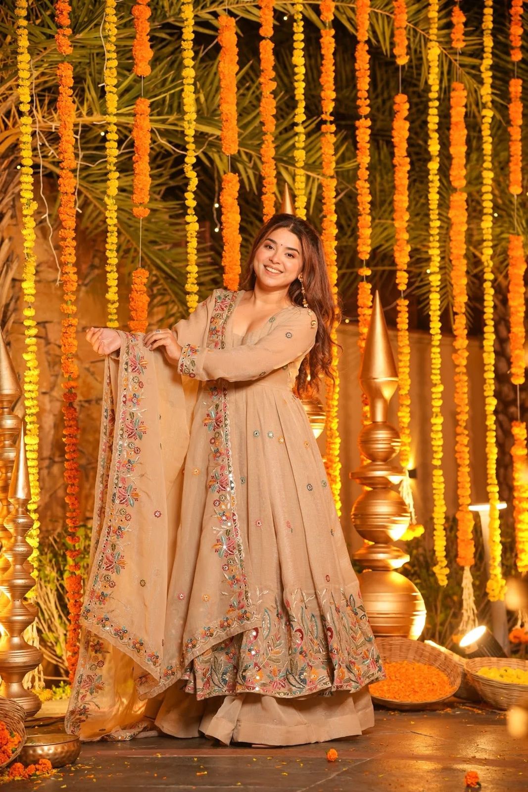 Eloriya Mastani Floral Anarkali Anarkali Suit Set - 3XL [46] | Eloriya India