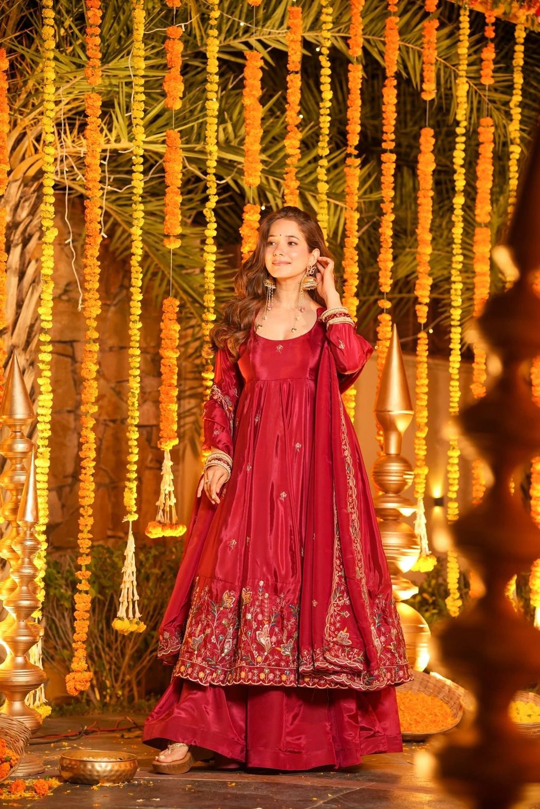 Eloriya Ravisha Floral Anarkali Anarkali Suit Set - 2XL [44] | Eloriya India