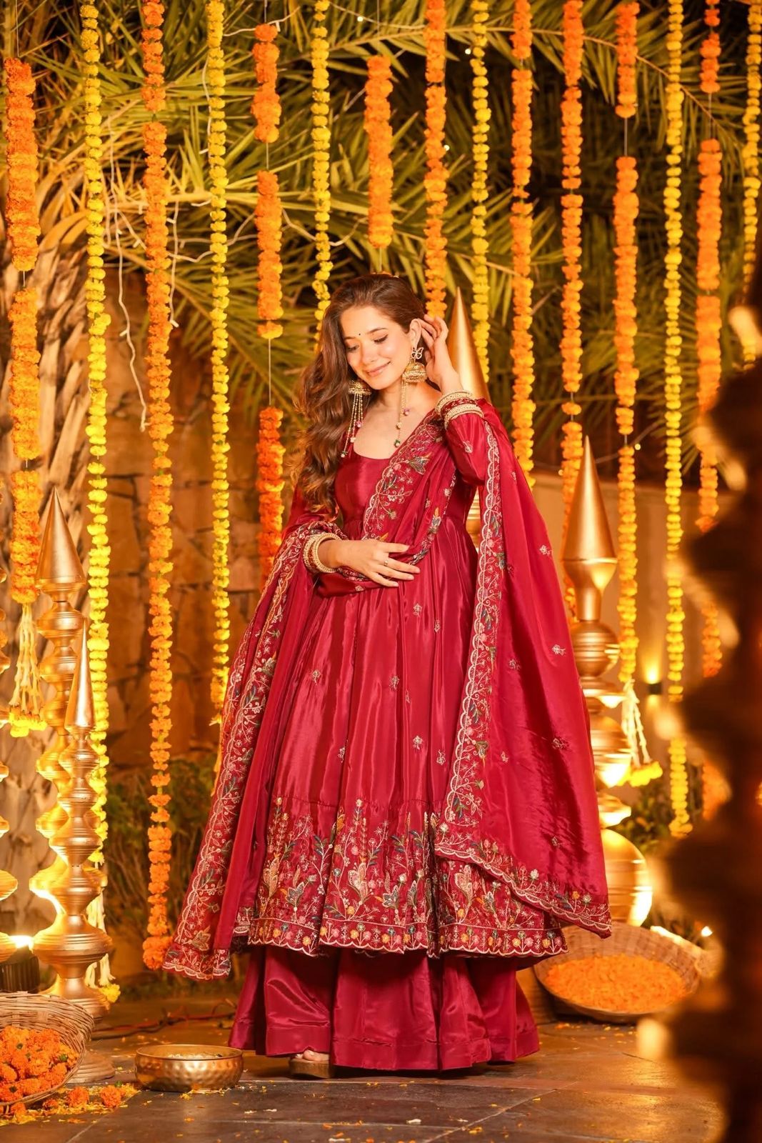 Eloriya Ravisha Floral Anarkali Anarkali Suit Set - XS [34] | Eloriya India