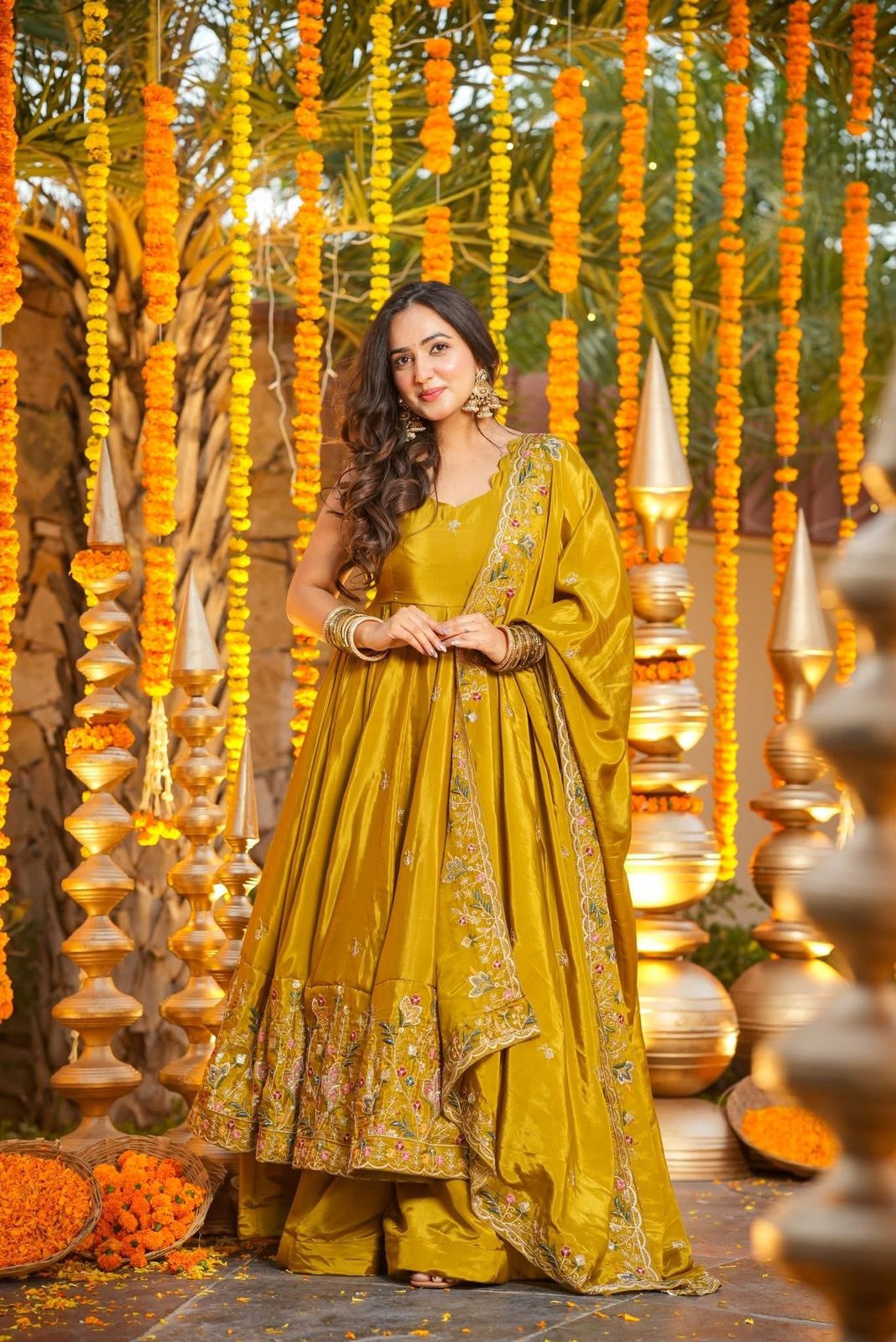 Eloriya Millow Floral Anarkali Anarkali Suit Set - S [36] | Eloriya India