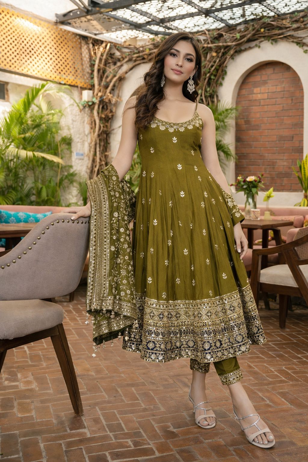 Eloriya Alveera Premium Quality Anarkali Suit Set With Color - MAROON | Eloriya India