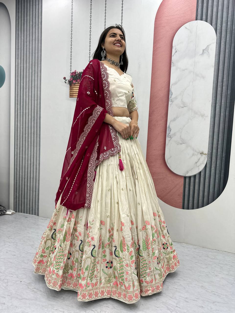 Eloriya Premium Quality Heavy Traditional Lehenga Choli - XL | Eloriya India