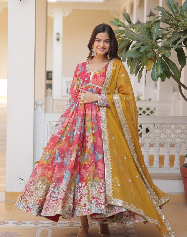 Eloriya Premium Quality Anarkali Suit Set - XS [34] | Eloriya India