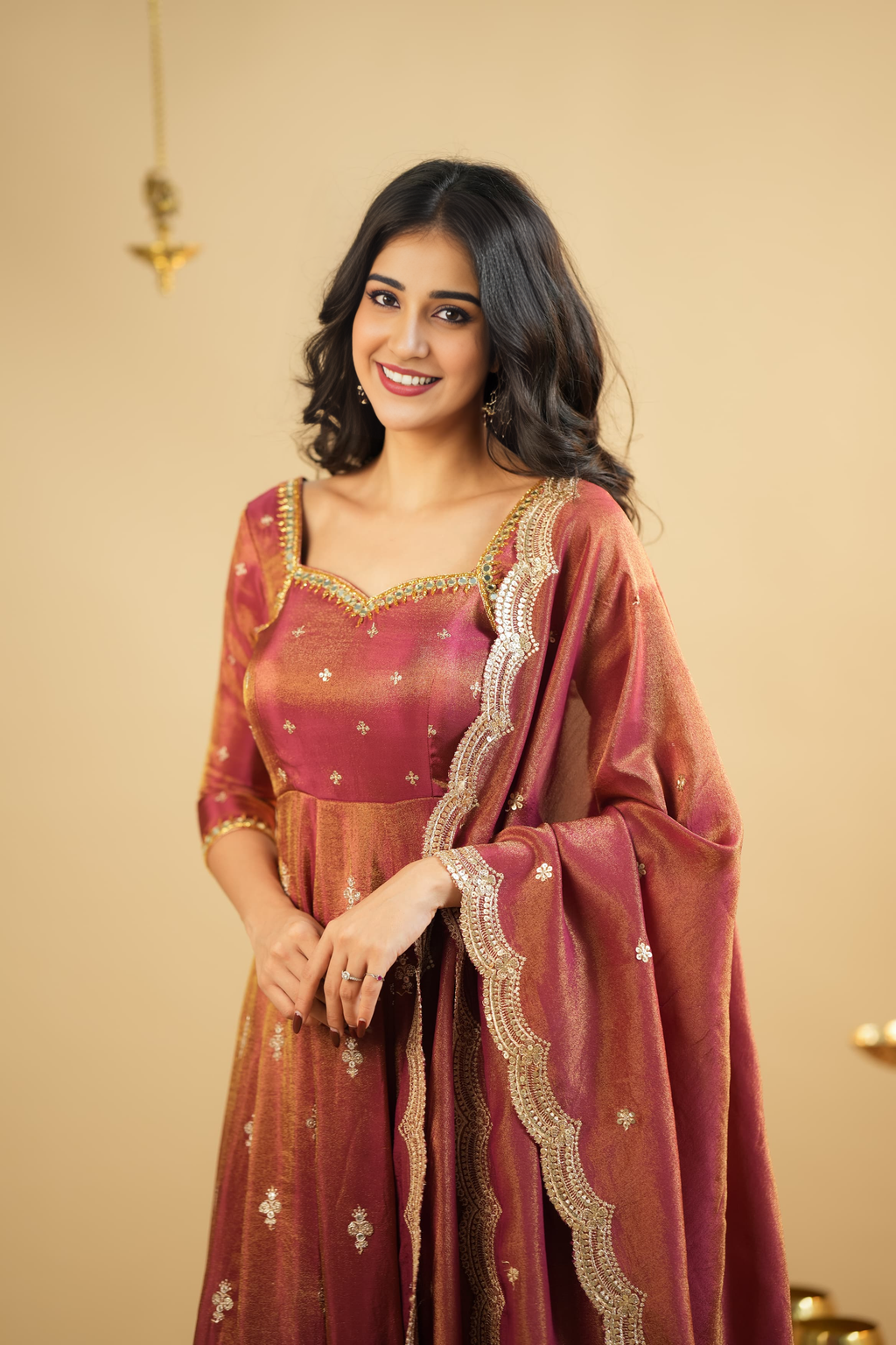 Eloriya Saakshi`S Cosmo Slit Anarkali Premium Suit Set - XL [42] | Eloriya India
