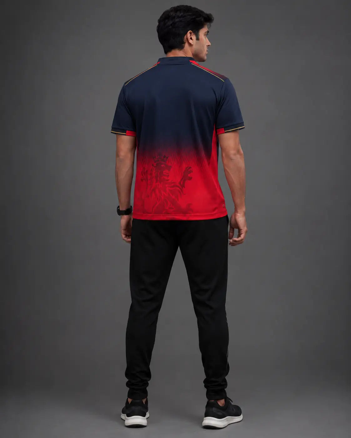 Eloriya Navy & Flame Scarlet Official Cricket Match Jersey
