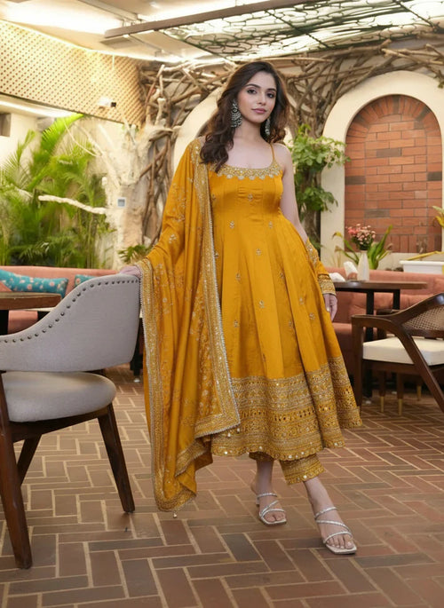 Eloriya Alveera Premium Quality Anarkali Suit Set With Color - MAROON | Eloriya India