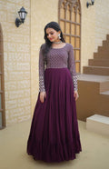 Eloriya Saniya's Wine Gown - XS | Eloriya India