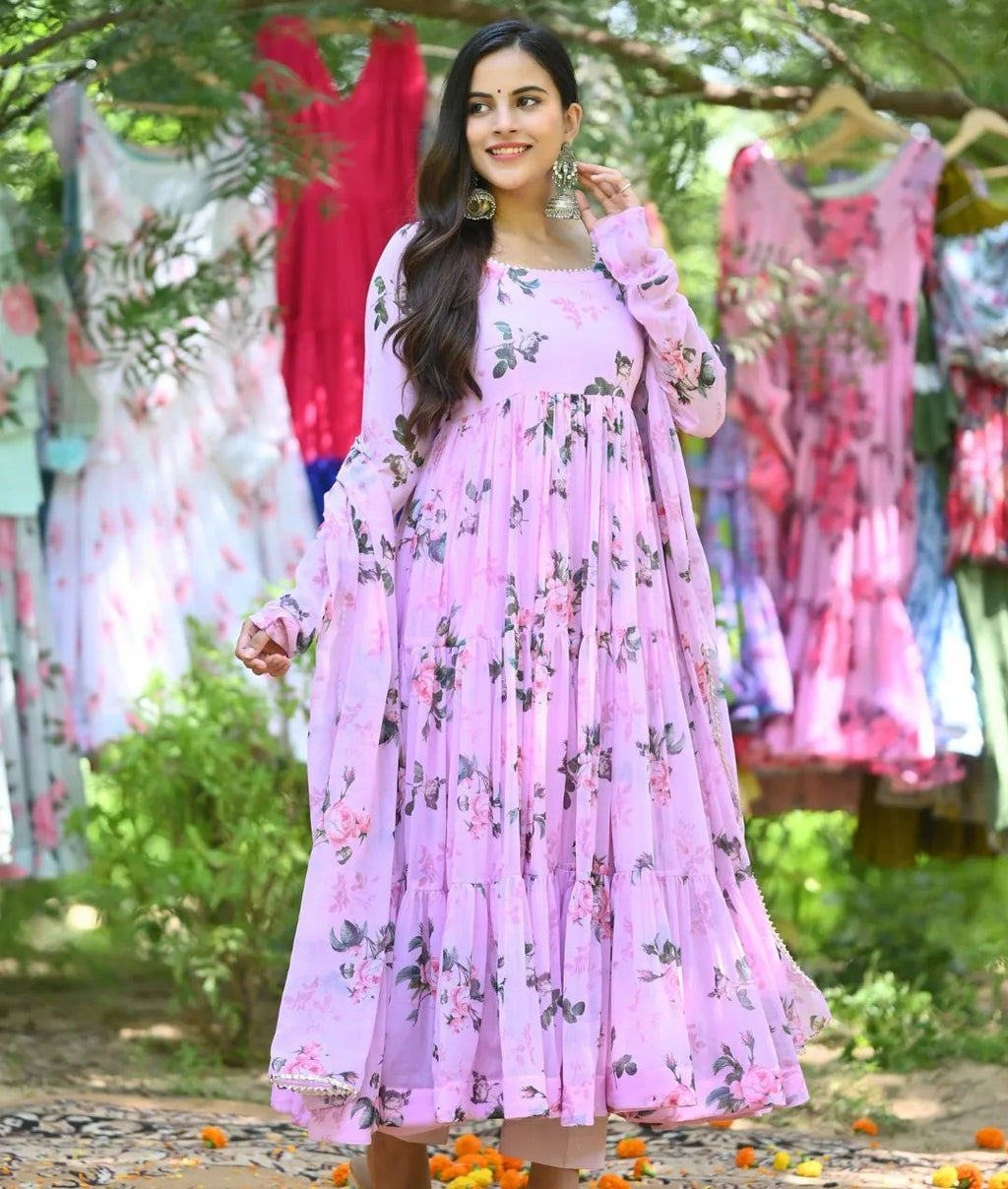 Eloriya Blooming Aliza Purple Suit - M | Eloriya India