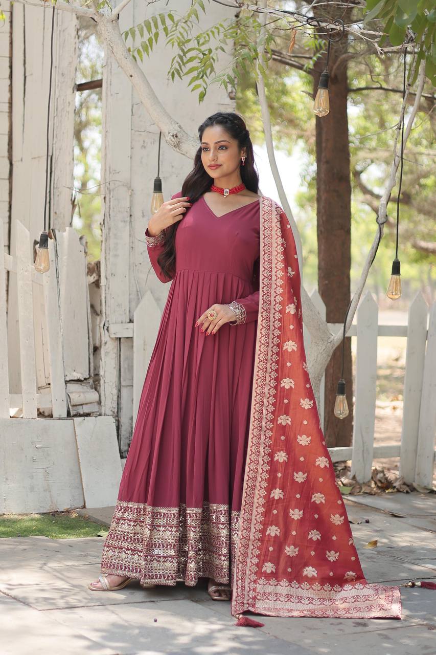 Eloriya New Class Gown-With-Dupatta Collections Lw-9184 | Eloriya India